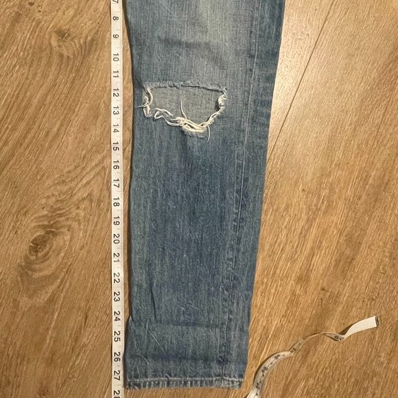 RAG & BONE Boyfriend Jeans Distressed in Moss Color - Size 27 - Picture 8 of 11